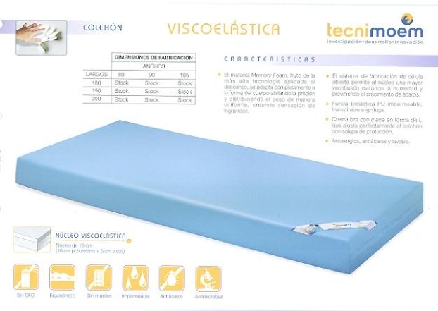 Otra imagen de Colchón Viscoelástica funda impermeable