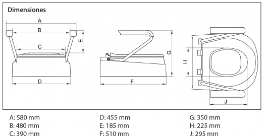 Otra imagen de ELEVADOR W.C. REGULABLE AD510
