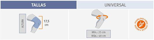 Otra imagen de RODILLERA ENVOLVENTE CON FLEJES MEDIO-LATERALES CORTA 3TEX® 7119C